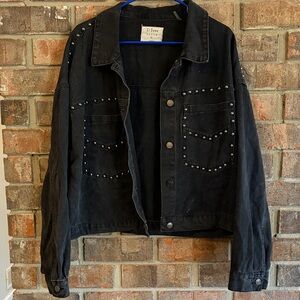 Ci Sono Black Denim Jacket